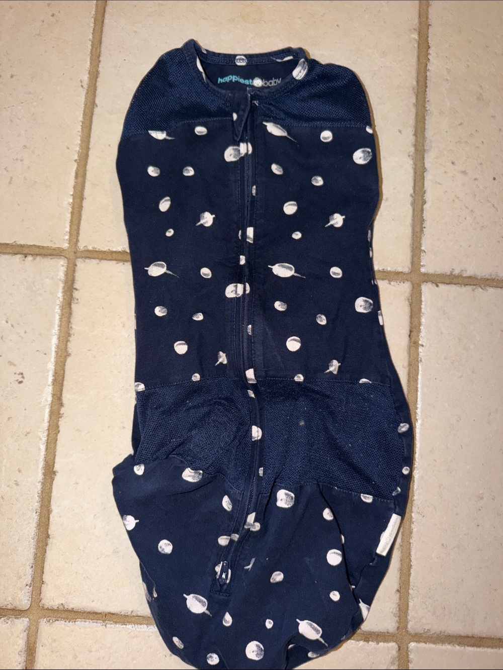 Happiest Baby Sleep sack Sleeper Swaddle Organic cotton Midnight Navy 2-4 months